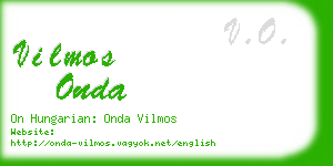 vilmos onda business card